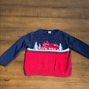 Janie and Jack toddle Red and Navy Train Sweater
